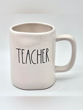 RAE DUNN by Magenta Artisan Collection Ceramic Coffee Mug Cup TEACHER - 16 oz.